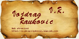 Vojdrag Rauković vizit kartica